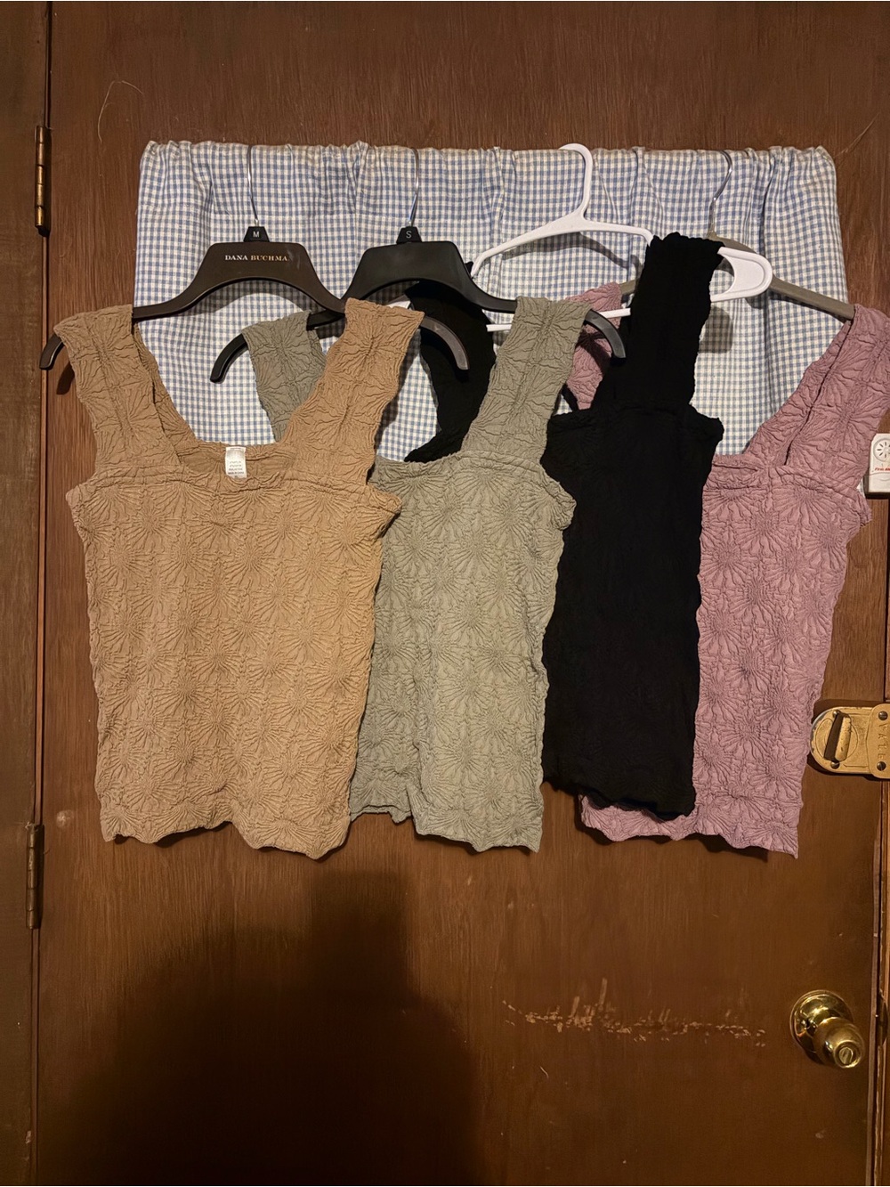 4 Pack of Women’s Textured Square-Neck Tank Tops - Black, Taupe, Sage, Mauve